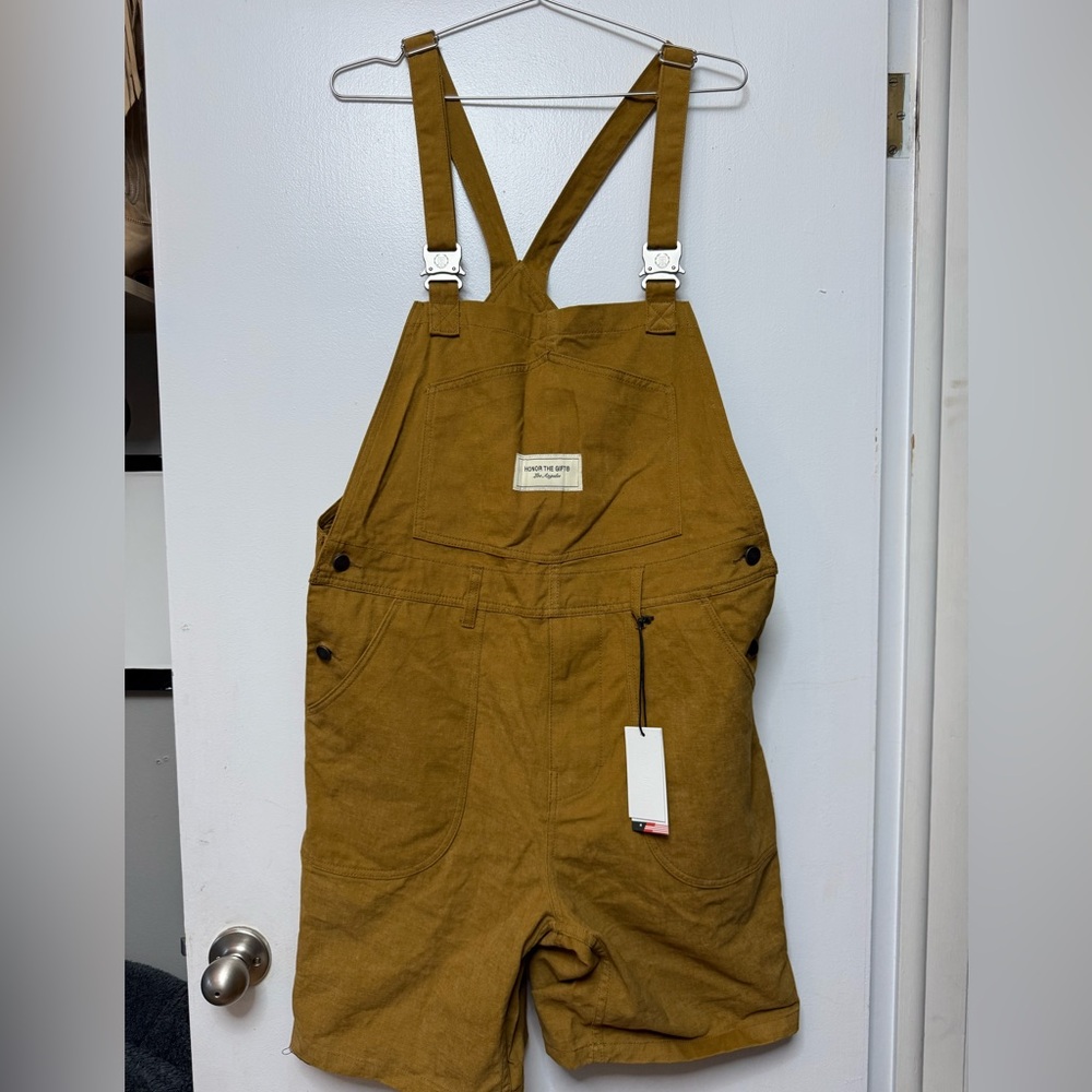 RARE NORDSTROM Men's Mustard Overalls Shorts